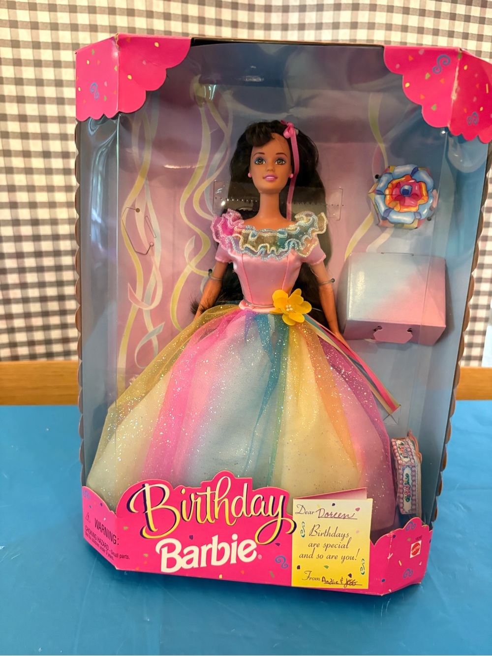 Mattel Birthday Barbie Doll 1994 12in Curly Black Hair Brown Eyes Unopened 18292